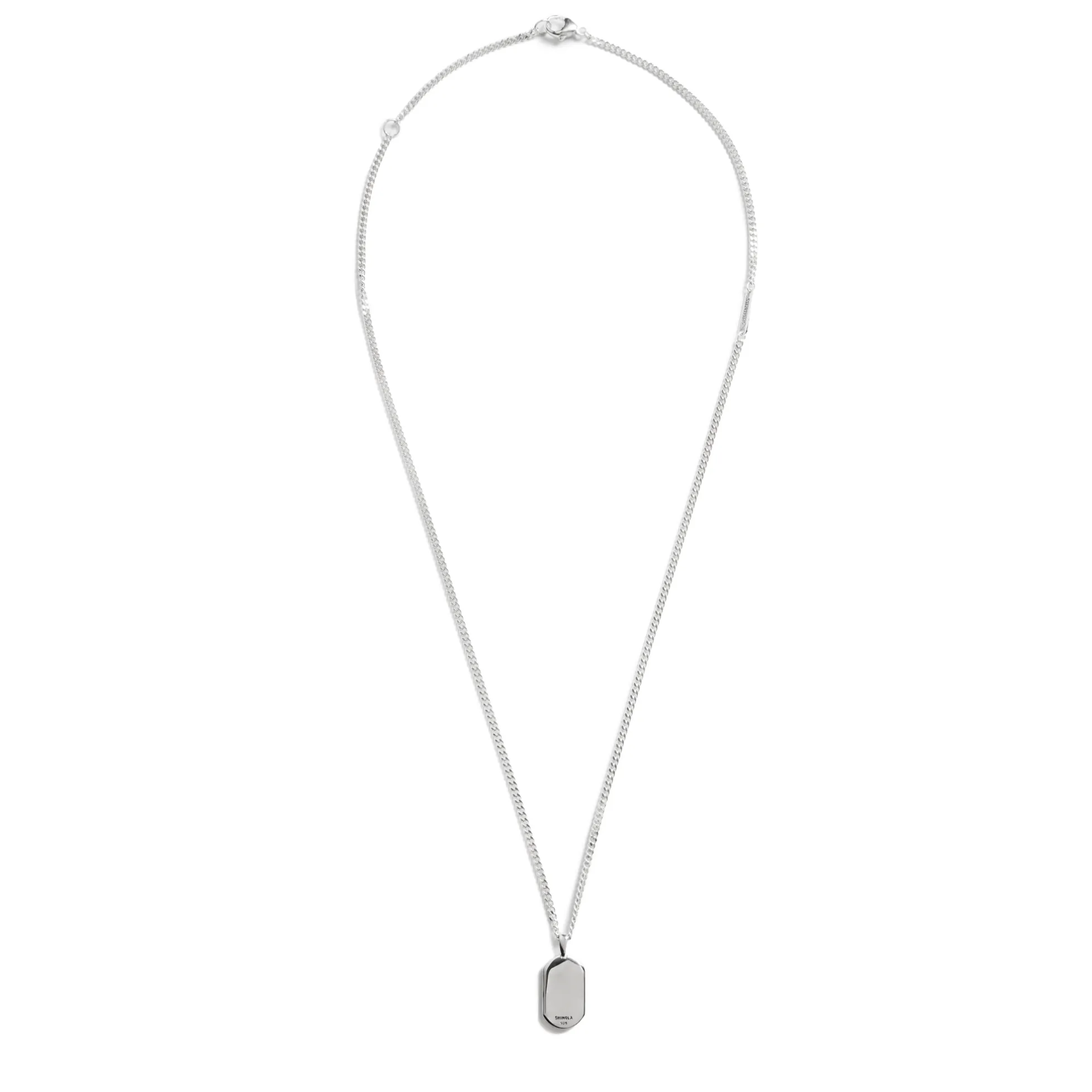 Turquoise Inlay Tag Necklace